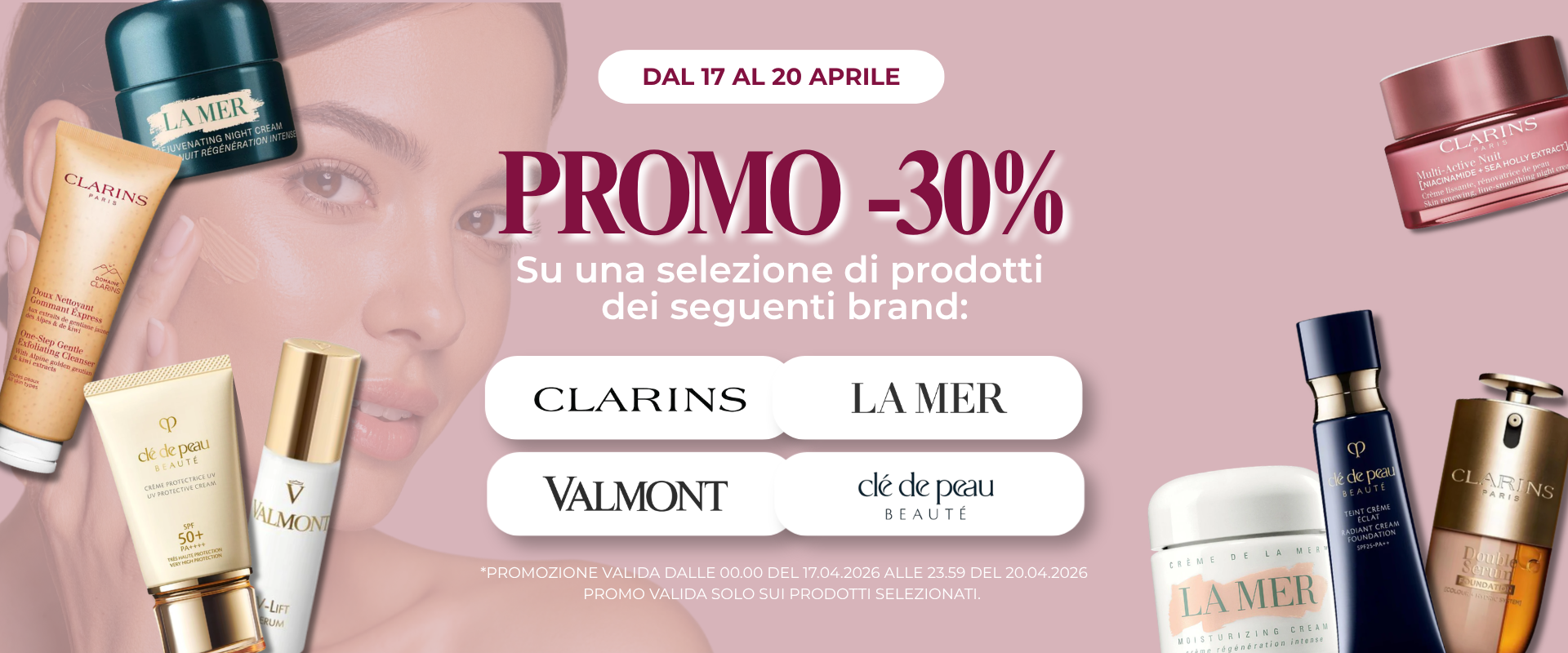 Promo Beauty della Settimana: La Mer, Clarins, Valmont e Clé de Peau fino a -30%