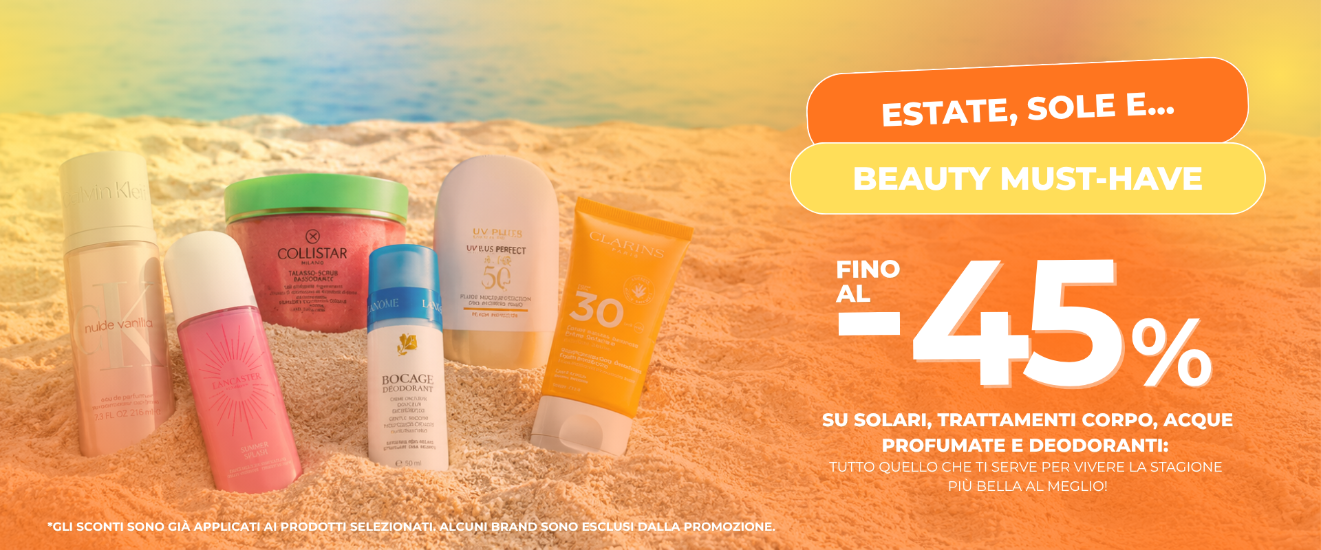 Estate, sole e beauty must-have fino al -45%