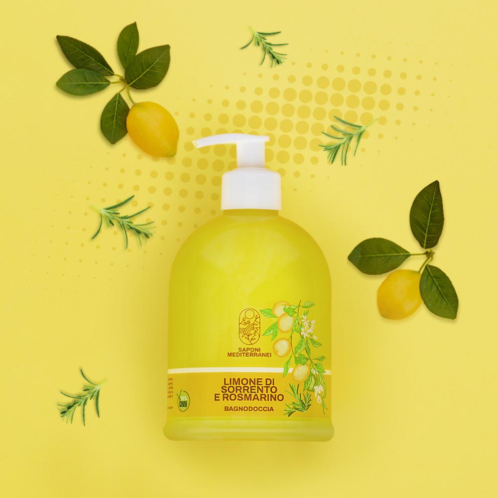 Limone di sorrento e rosmarino bagnodoccia