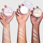 De-focus correcting pressed powder