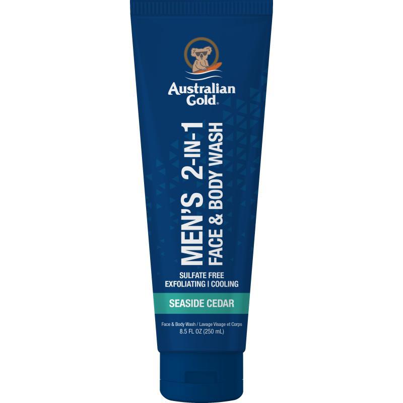 Men’s 2-in-1 face & body wash seaside cedar