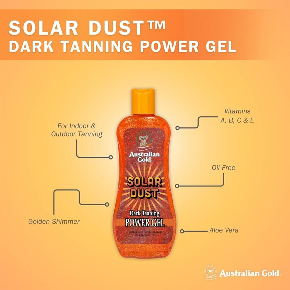 Solar dust dark tanning power gel