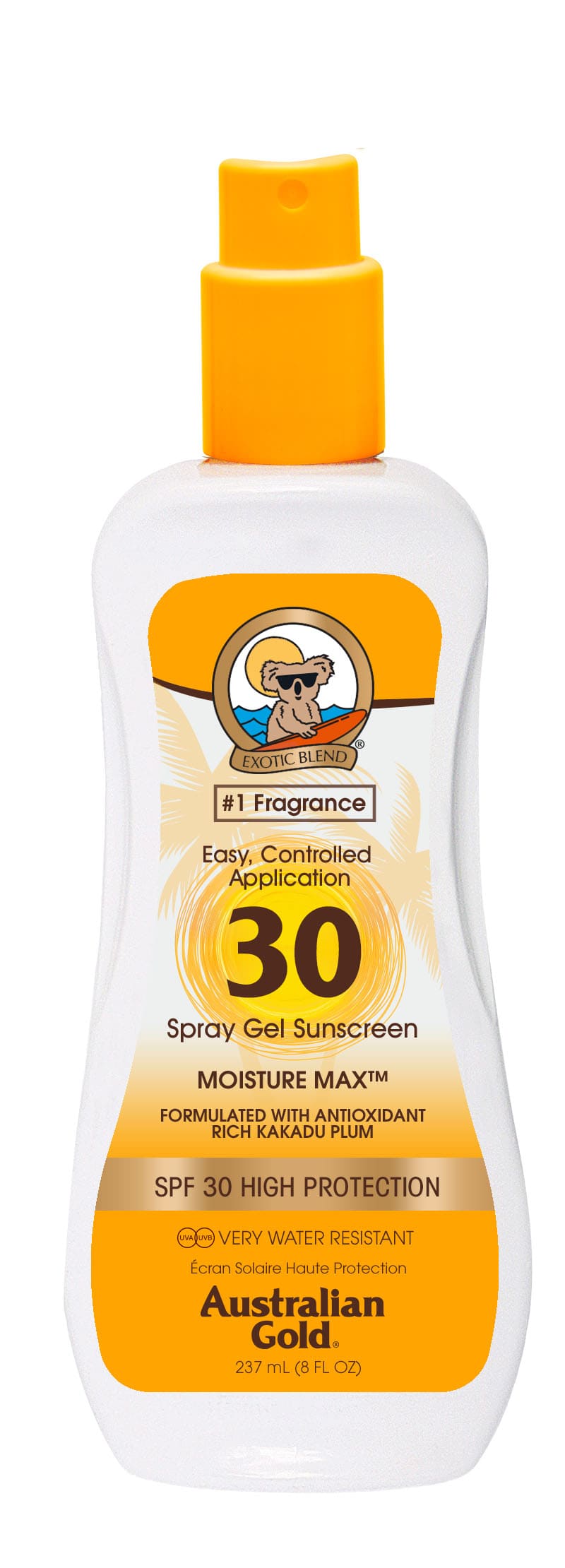 Spray gels spf 30