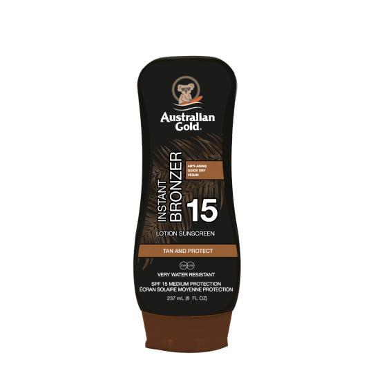 Lozione spf 15 con instant bronzer