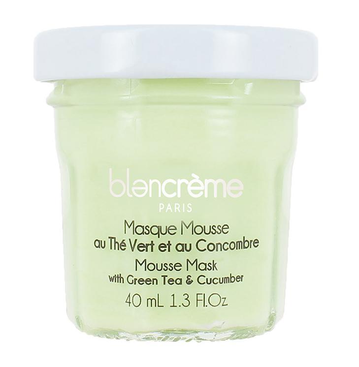 Maschera mousse al tè verde e cetriolo