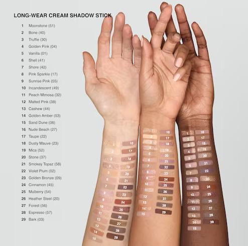 Long-wear cream shadow stick