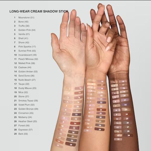 Long-wear cream shadow stick