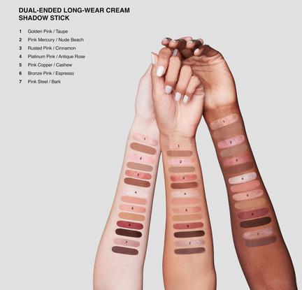 Long-wear cream shadow stick duo