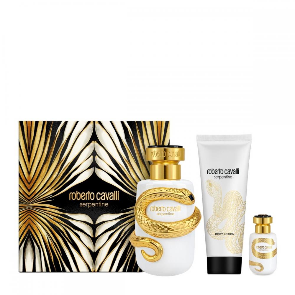 Roberto cavalli cofanetto serpentine eau de parfum 100ml + 15ml + body lotion 100ml