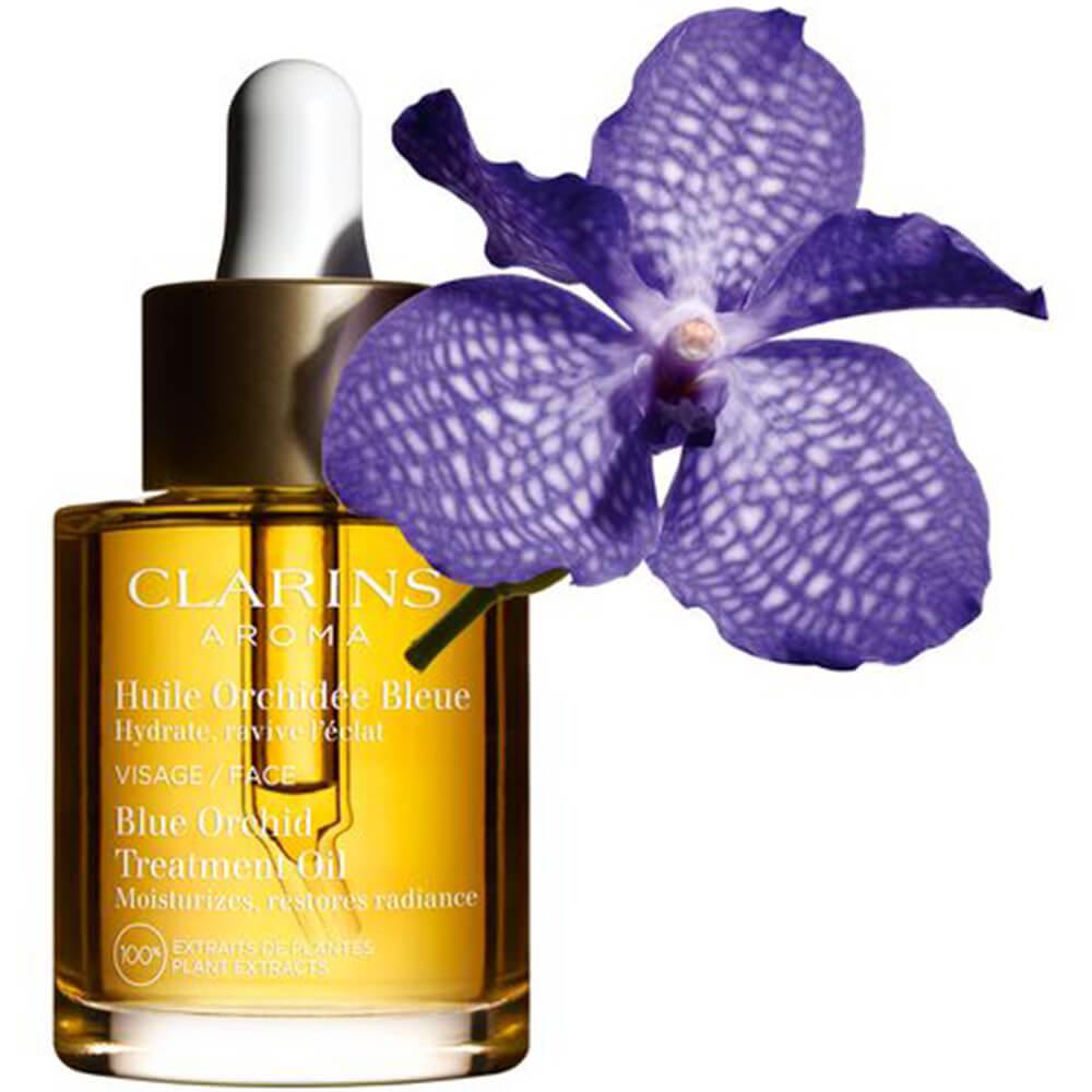 Huile orchidée bleue pelle disidratata