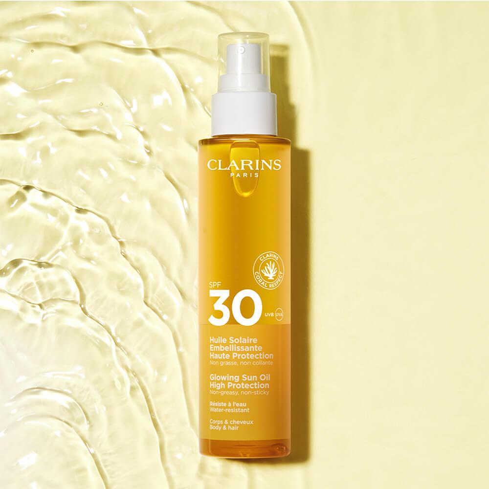 Huile solaire embellissante haute protection spf30