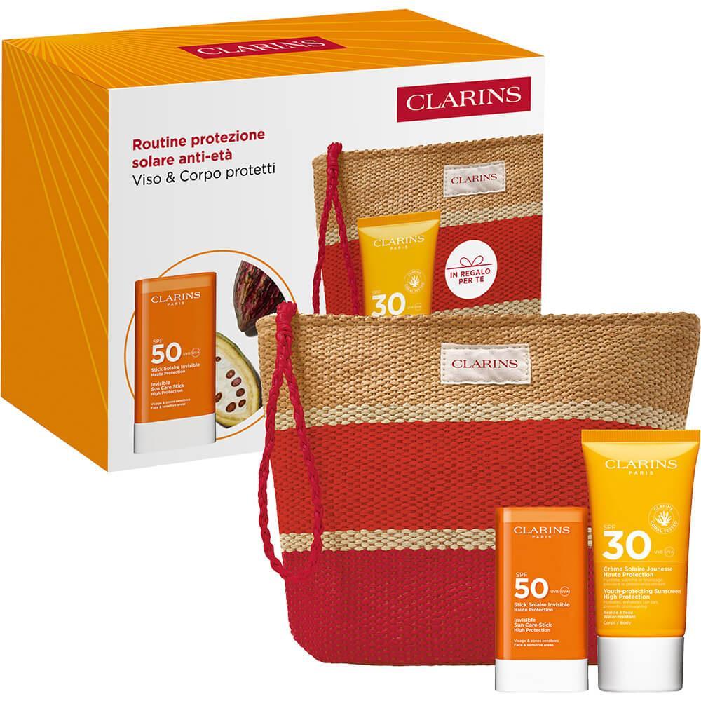 Routine protezione solare anti-età viso e corpo