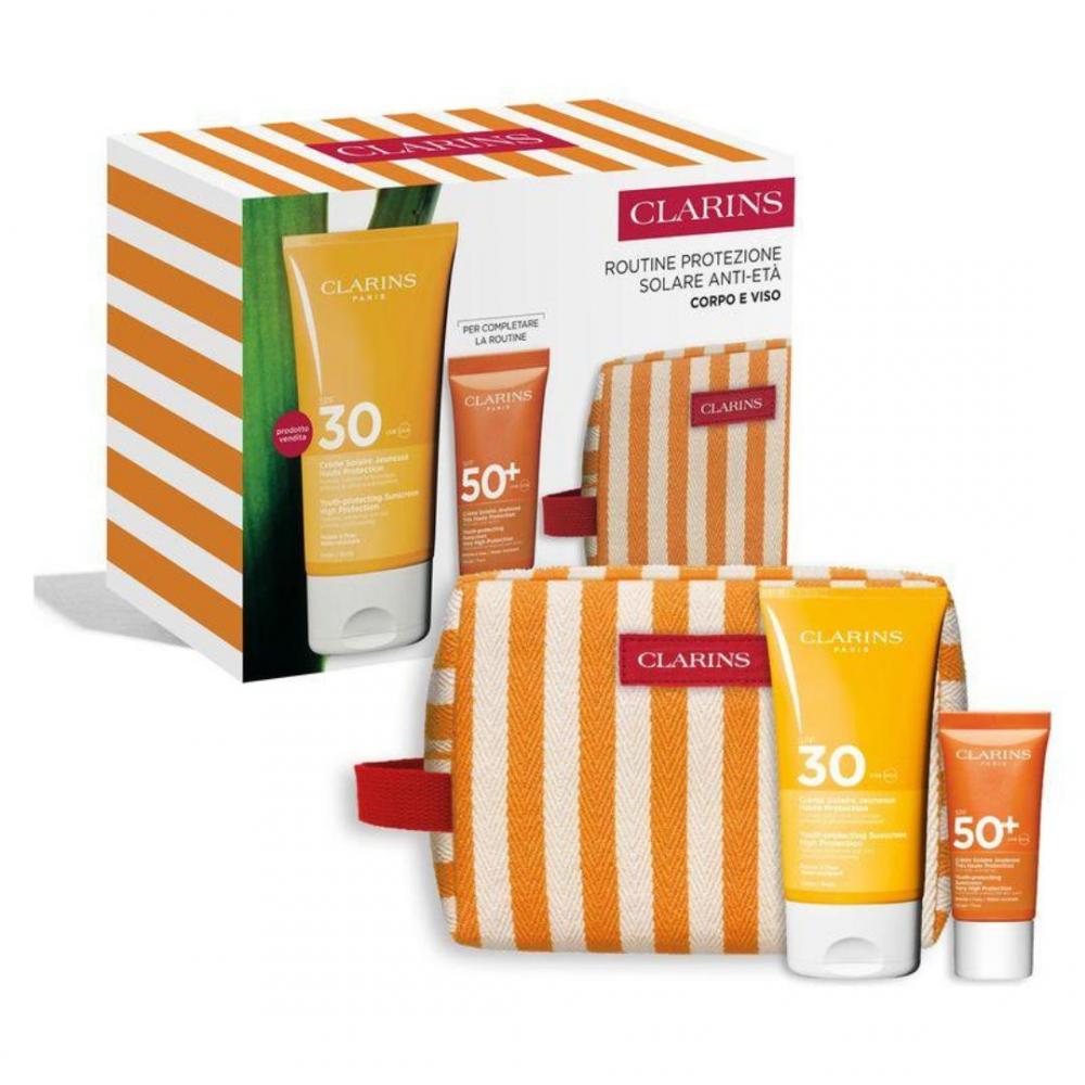 Cofanetto routine protezione solare anti-età corpo e viso