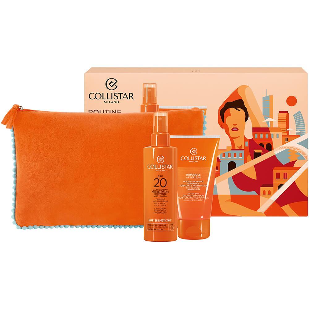 Latte spray abbronzante idratante viso-corpo spf20 cofanetto