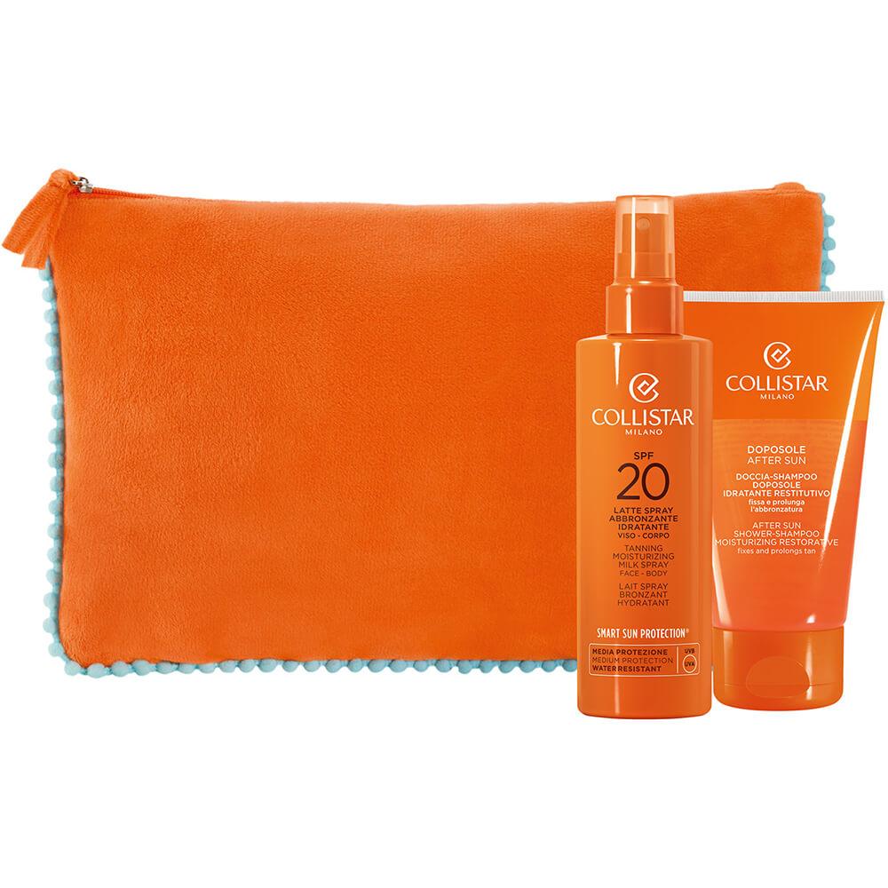 Latte spray abbronzante idratante viso-corpo spf20 cofanetto