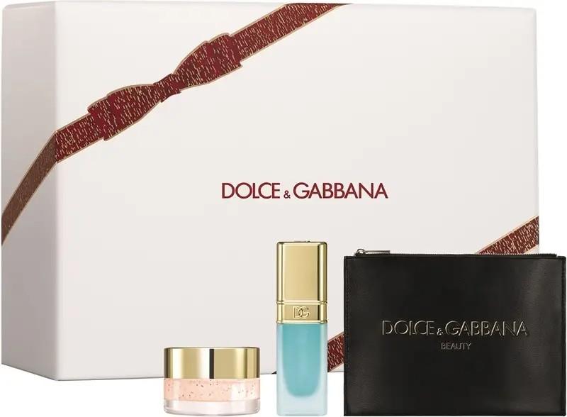 Dolce&gabbana cofanetto lip scrub + lip oil + make-up pouch
