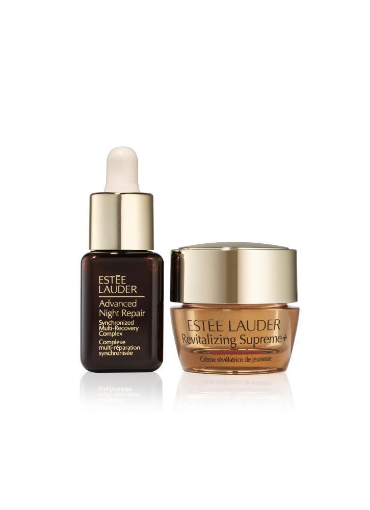 The power pair repair serum + moisturizer mini skincare set