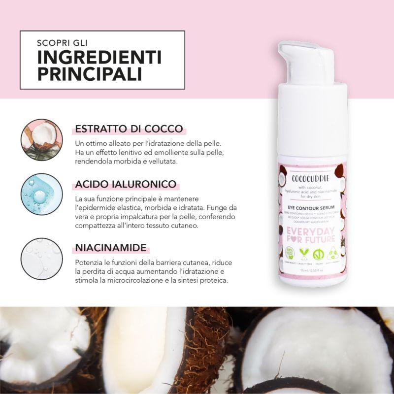 Siero contorno occhi con acido ialuronico cococuddle
