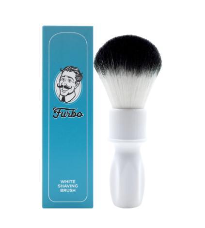 White shaving brush plissoft synthetic