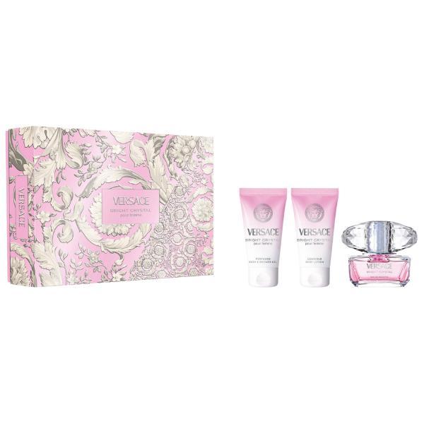 Versace cofanetto bright crystal eau de toilette 50ml + bath shower + body lotion
