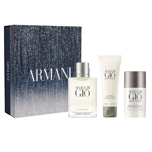 Acqua di giò eau de toilette - set 100ml + shower gel 75ml + deodorant 75ml