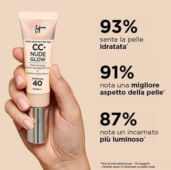 Cc+ nude glow lightweight foundation + glow serum spf40