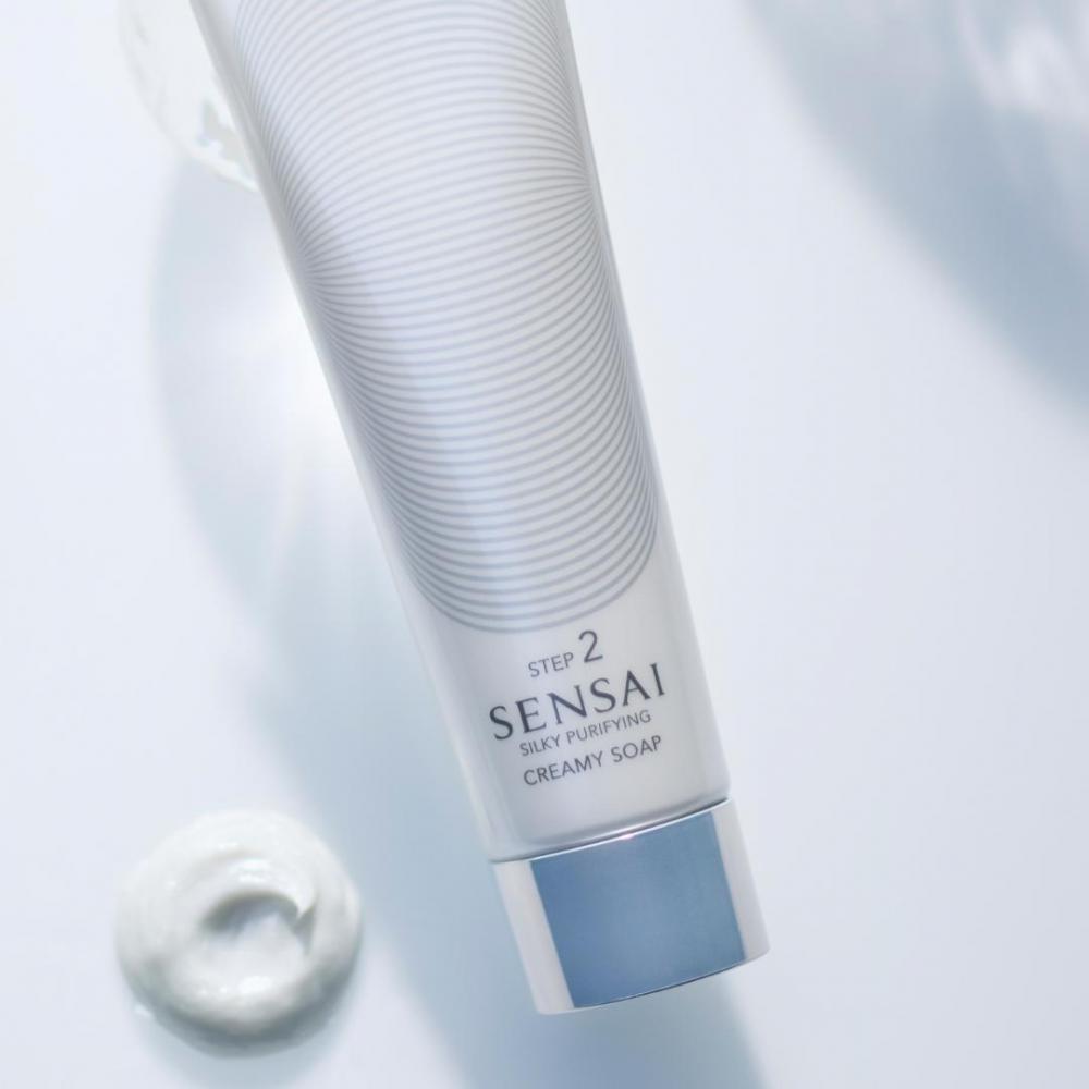 Detergente sensai silky purifying creamy soap 125 ml (step 2) - sapone detergente viso donna