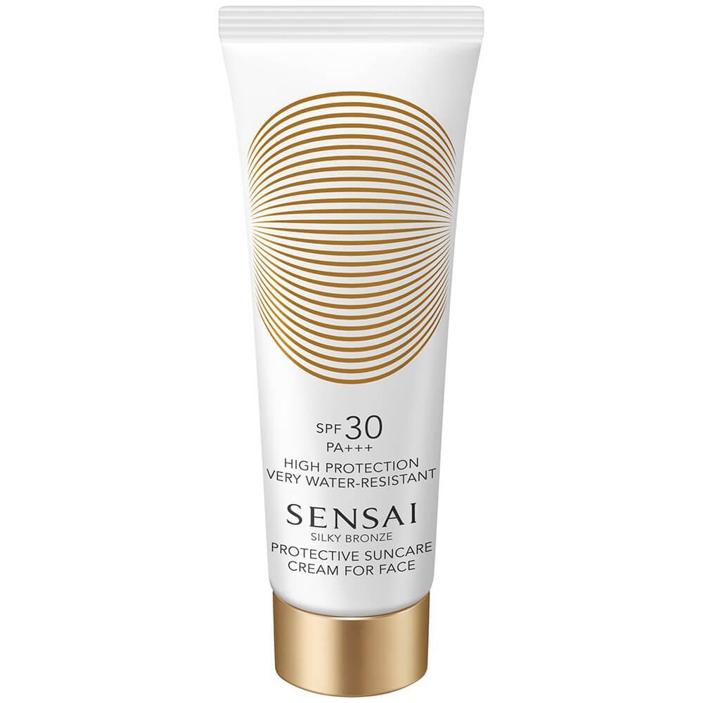 Silky bronze protective suncare cream for face spf30