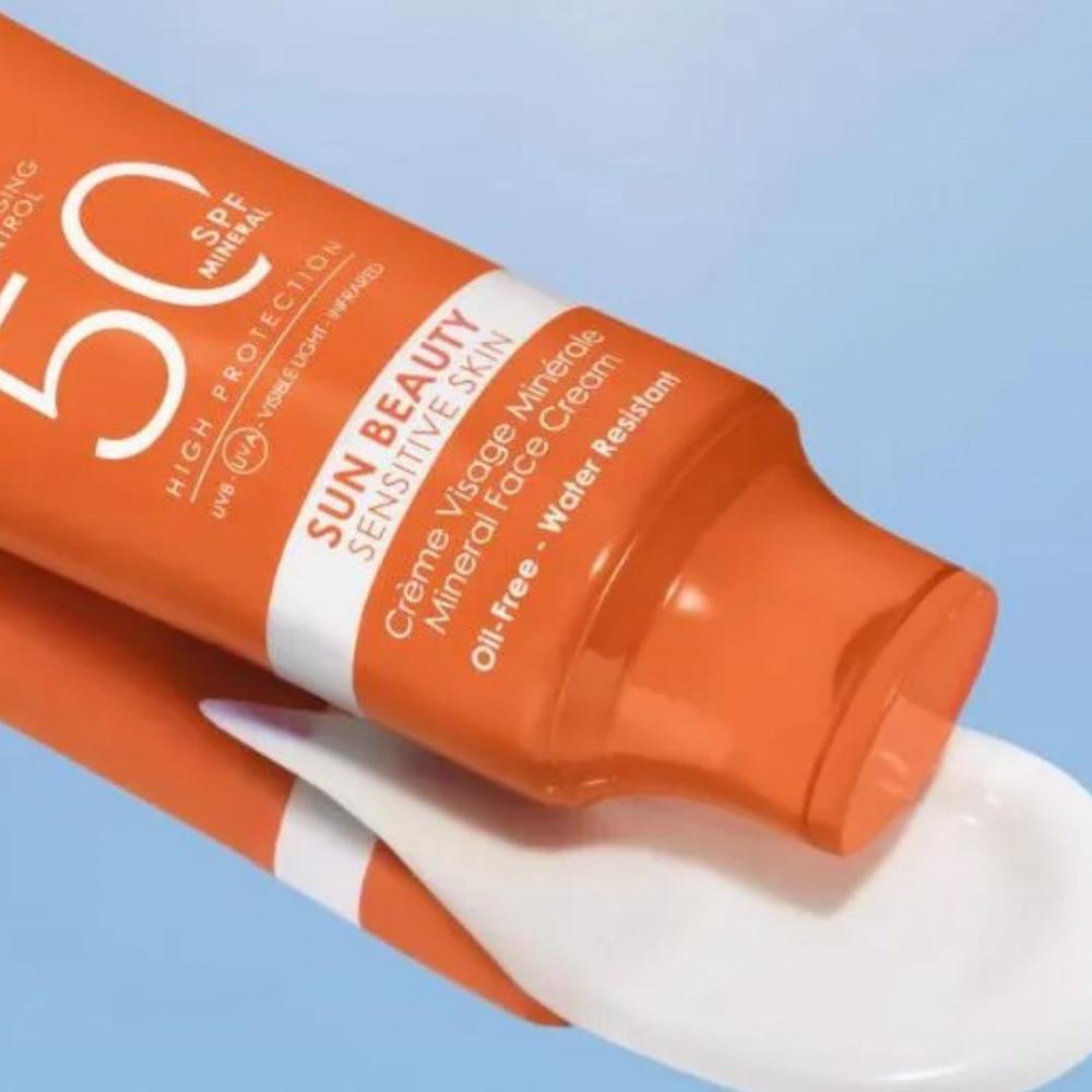 Sun beauty sensitive skin mineral face cream spf 50