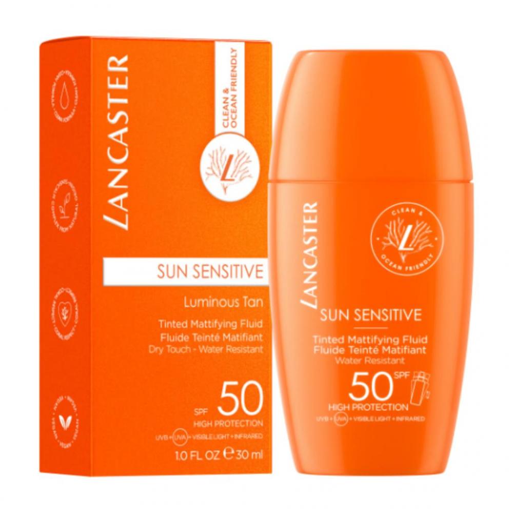 Sun sensitive tinted mattifying fluid spf50