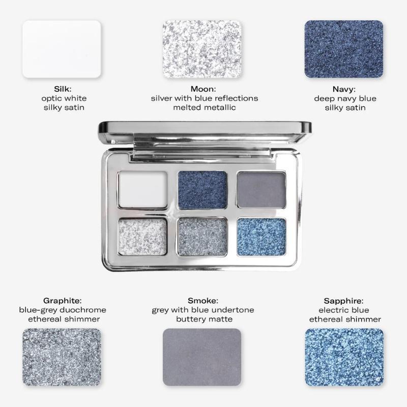 Colour theory eyeshadow palette blue stroke