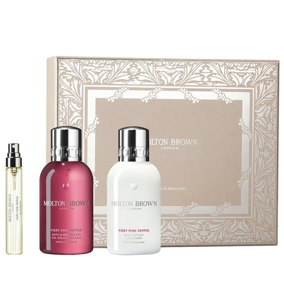 Molton brown fiery pink pepper travel gift set