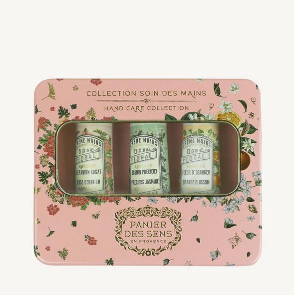Set per la cura delle mani con assoluti di profumo fiori d'arancio, geranio e gelsomino