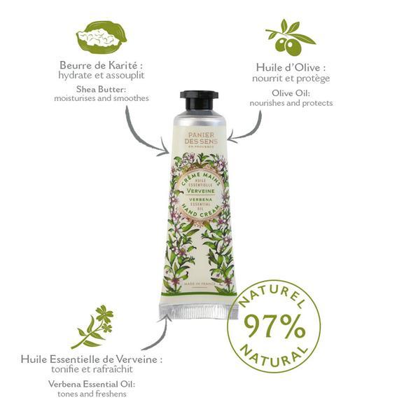Crema mani all’olio essenziale di verbena energizzante