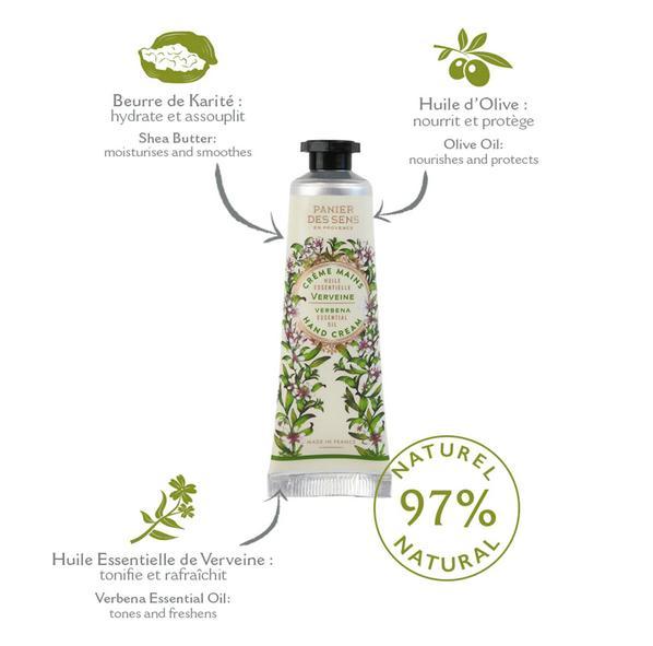 Crema mani all’olio essenziale di verbena energizzante