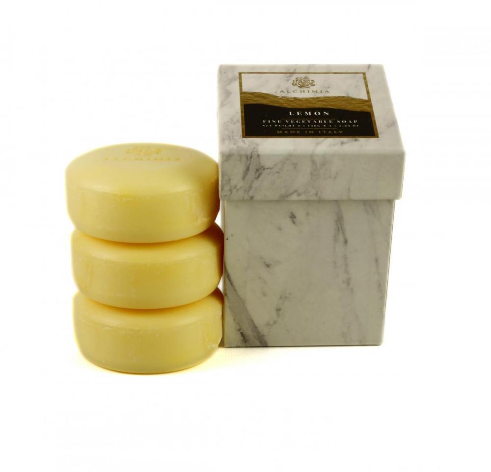 Linea marmo di carrara set 3 saponi limone