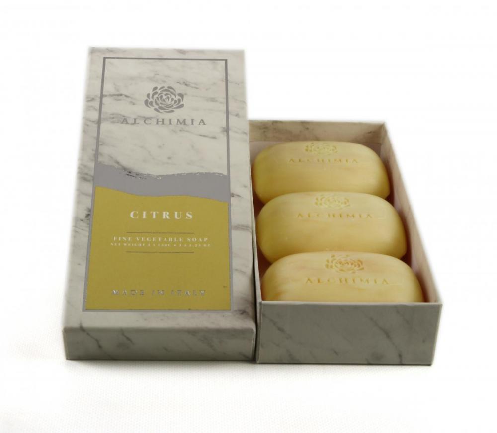 Linea marmo di carrara set 3 saponi limone