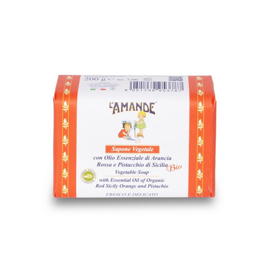 Sapone vegetale arancia rossa e pistacchio di sicilia