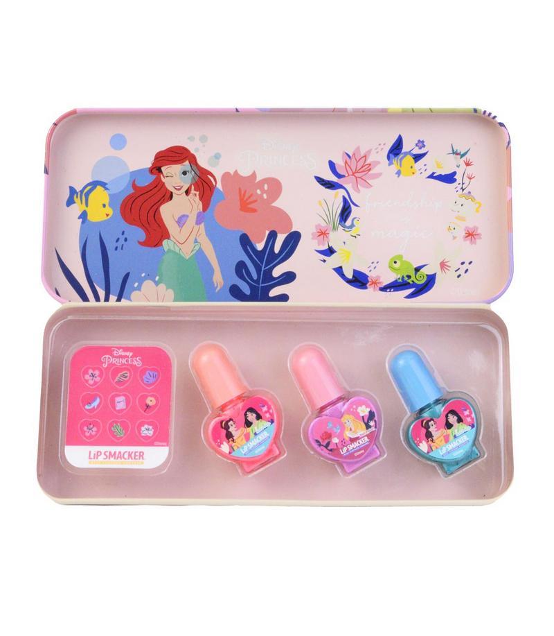 Disney princess custodia per manicure in latta per smalti ariel e tiana
