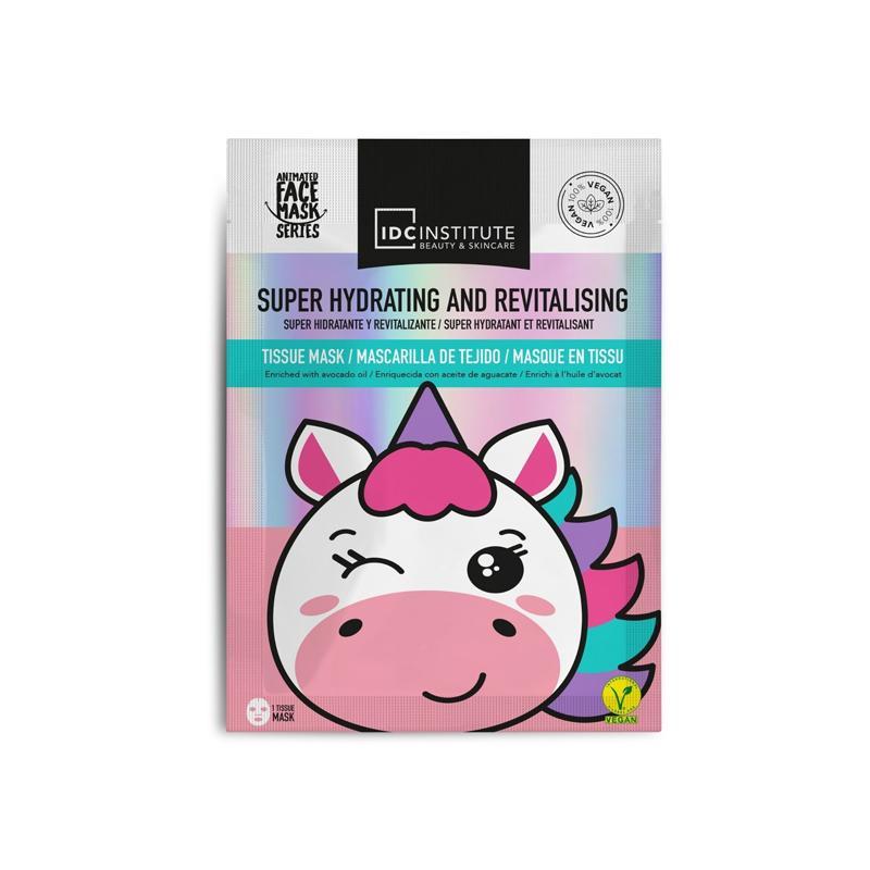 Unicorno maschera viso in tessuto ad azione rivitalizzante e idratante