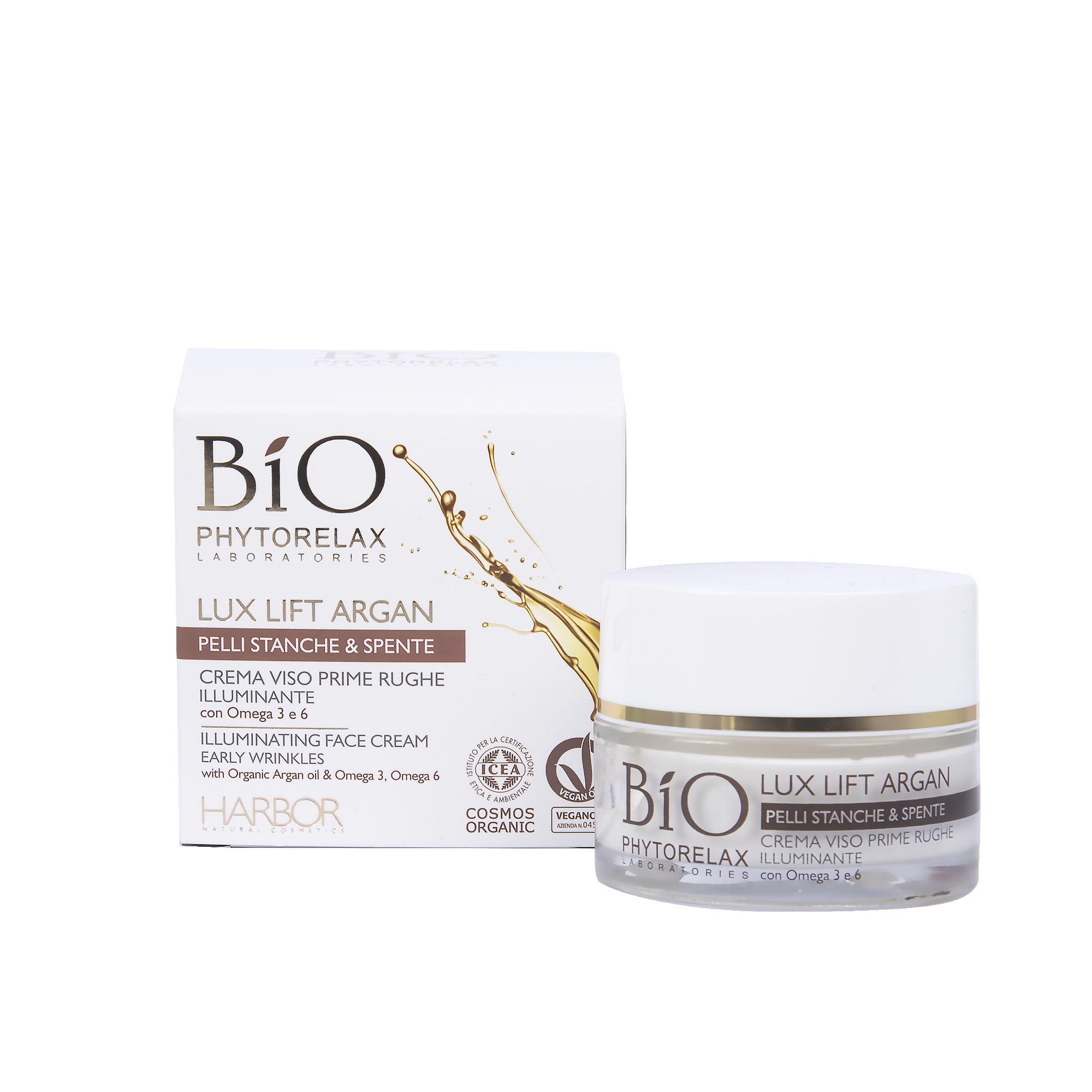 Lux lift argan crema viso prime rughe illuminante