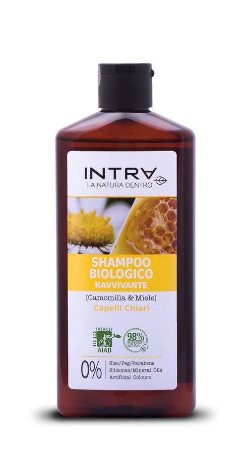 Shampoo biologico ravvivante camomilla e miele