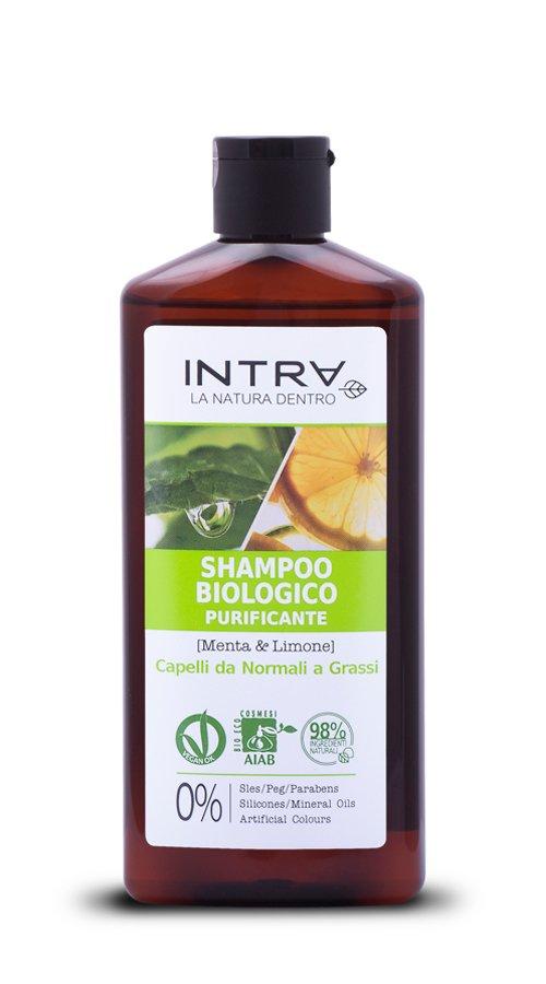 Shampoo biologico purificante menta e limone