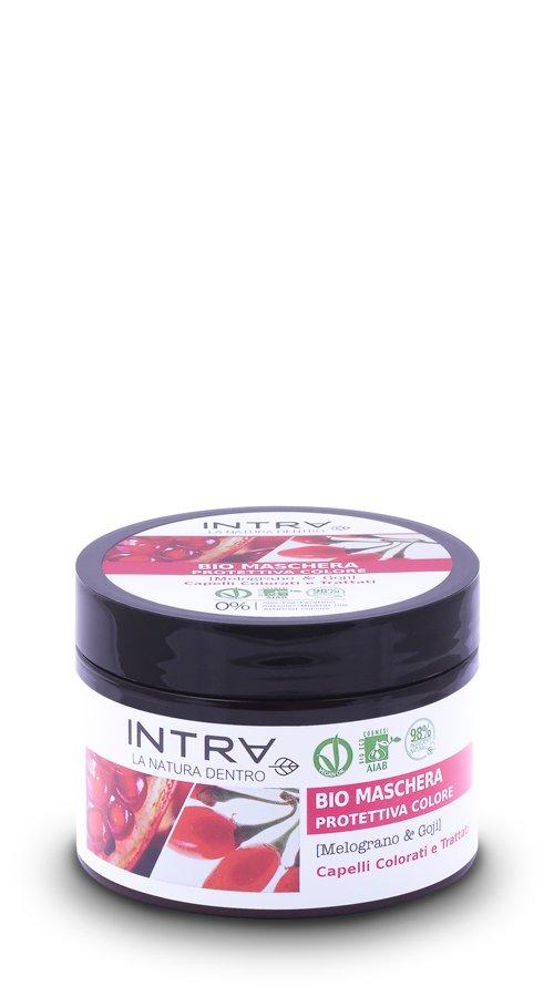 Maschera protettiva colore melograno e goji