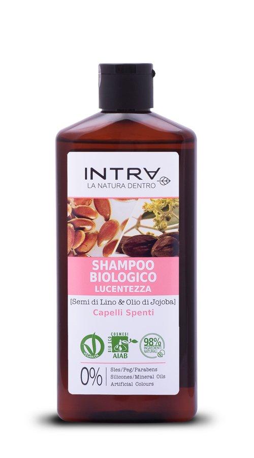 Shampoo biologico lucentezza semi di lino e jojoba