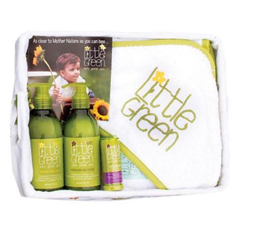Little green baby bundle basket