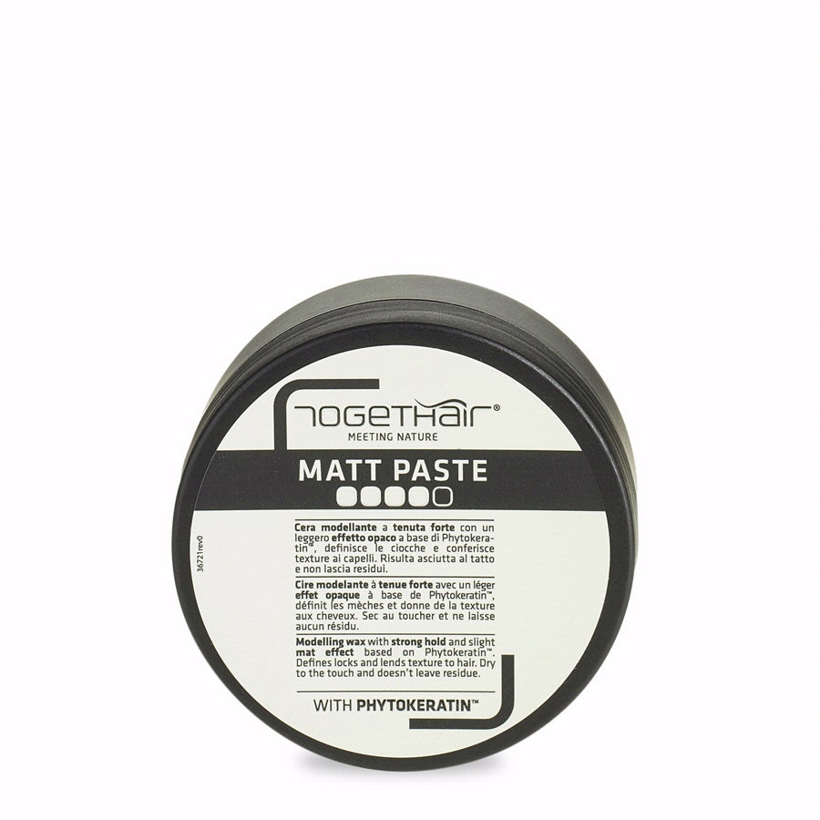 Matt paste cera modellante per capelli a tenuta forte con un leggero effetto opaco