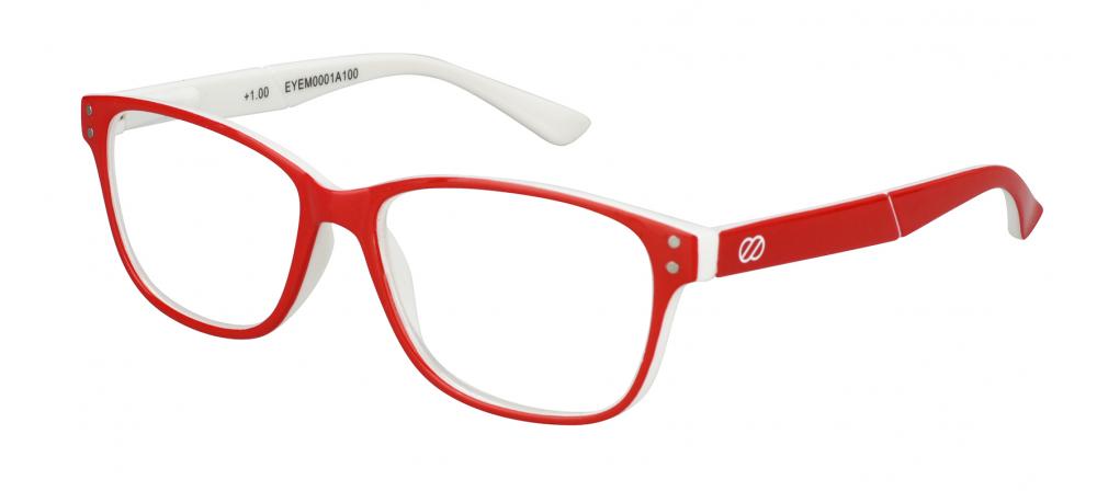 Occhiale da lettura + 1,00 2 pezzi blu bianco/ rosso bianco