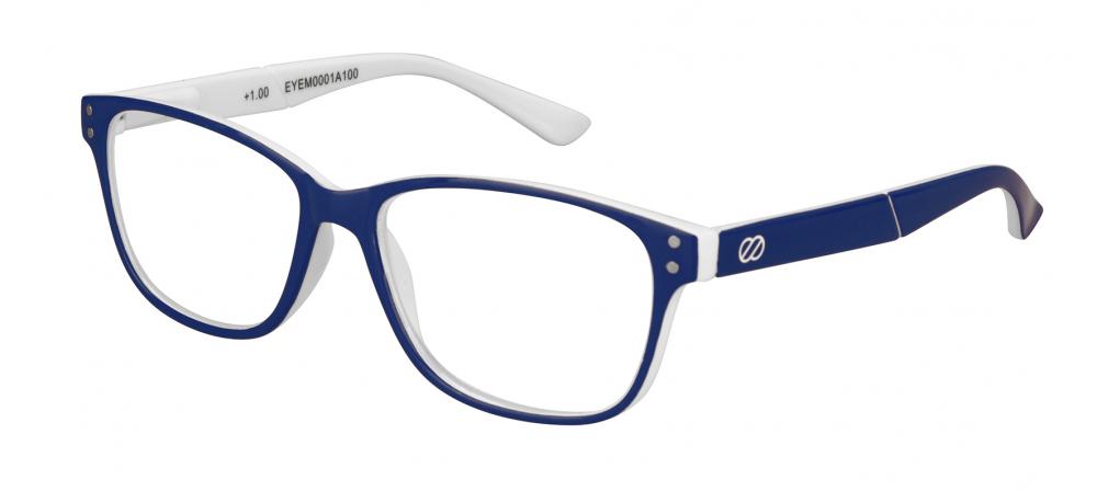Occhiale da lettura + 1,00 2 pezzi blu bianco/ rosso bianco