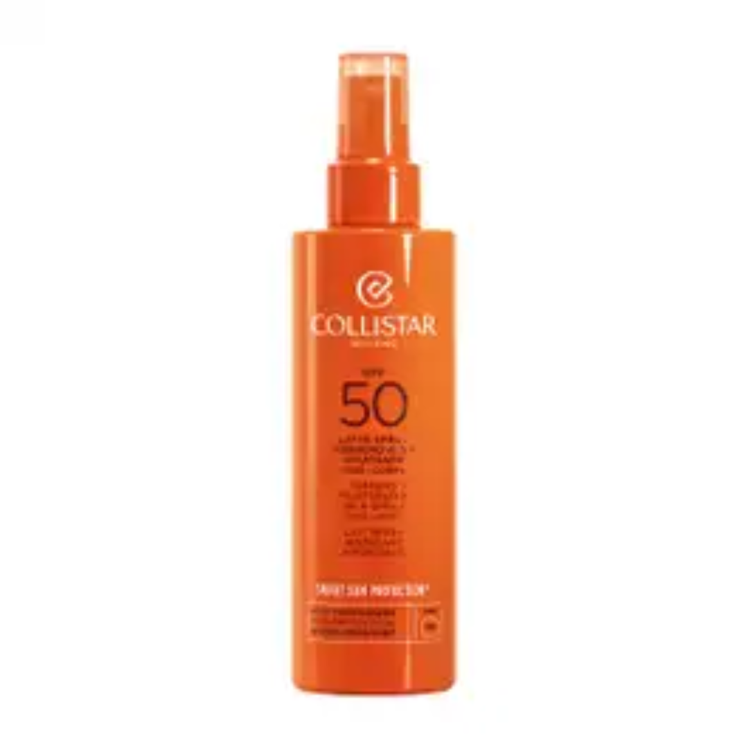 Latte spray abbronzante idratante viso corpo spf 50